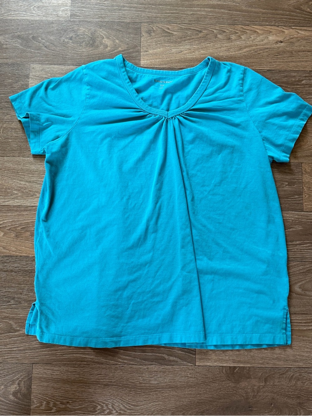 Woman Within Teal V-Neck Shirt Size 1X